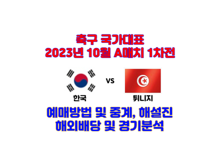 한국-튀니지-중계-경기분석