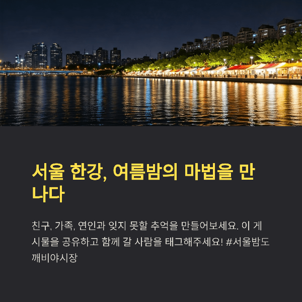 서울 한강, 여름밤의 마법을 만나다