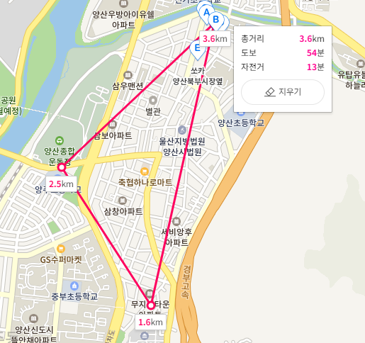  네이버지도 거리재기 방법(반경측정, 면적측정 꿀팁)