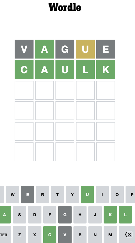 워들 답 2022 02 16 / Wordle 242 answer 16 Feburuary