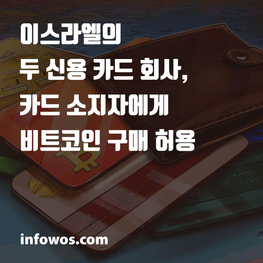  이스라엘의 두 신용 카드 회사, 카드 소지자에게 비트코인 구매 허용