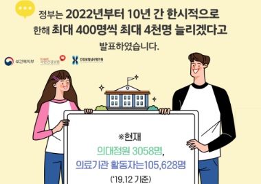 의대 정원 확대 4000명 공공의대 설립 추진 대입 정보