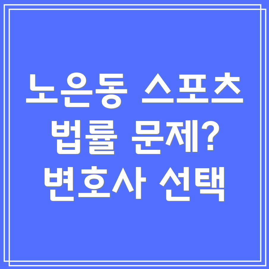 대전 스포츠 변호사