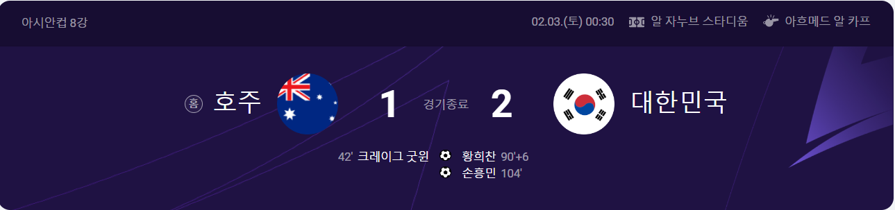 대한민국-호주-축구-다시보기-2023카타르아시안컵-4강진출