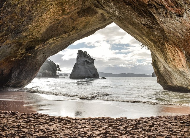 뉴질랜드 코로만델의 커시드럴 코브 (Cathedral Cove)의 이미지