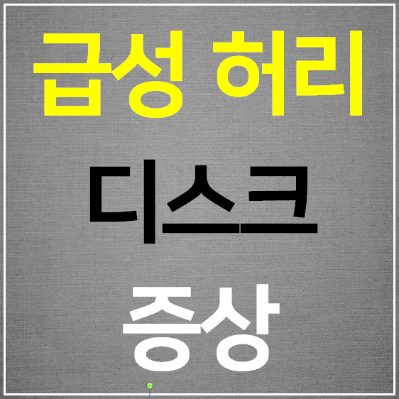  급성 허리디스크 증상 알아보기