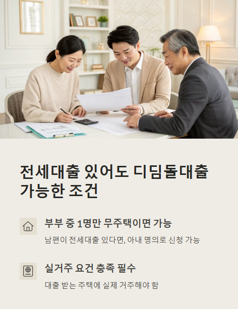 전세대출 있어도 디딤돌대출 가능한 조건