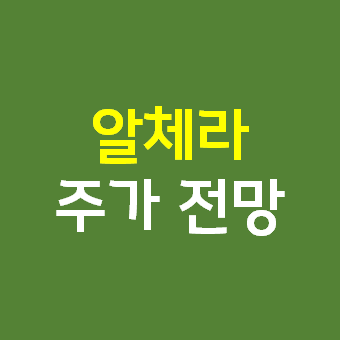  알체라 주가 주식 전망 - 네이버 스노우 인공지능 관련주
