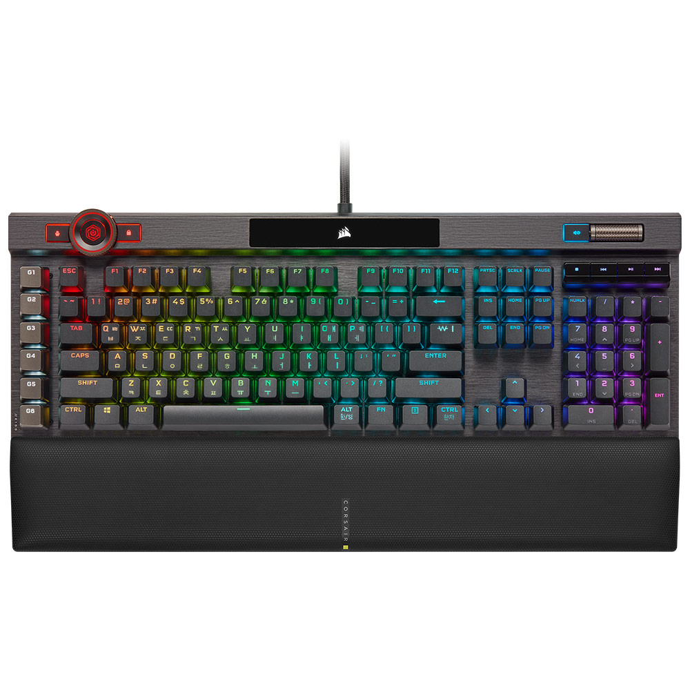  최고급 광적축 기계식 체리 게이밍 키보드 커세어 K100 RGB
