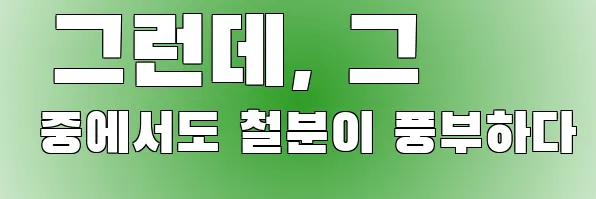  그런데, 그 중에서도 철분이 풍부하다