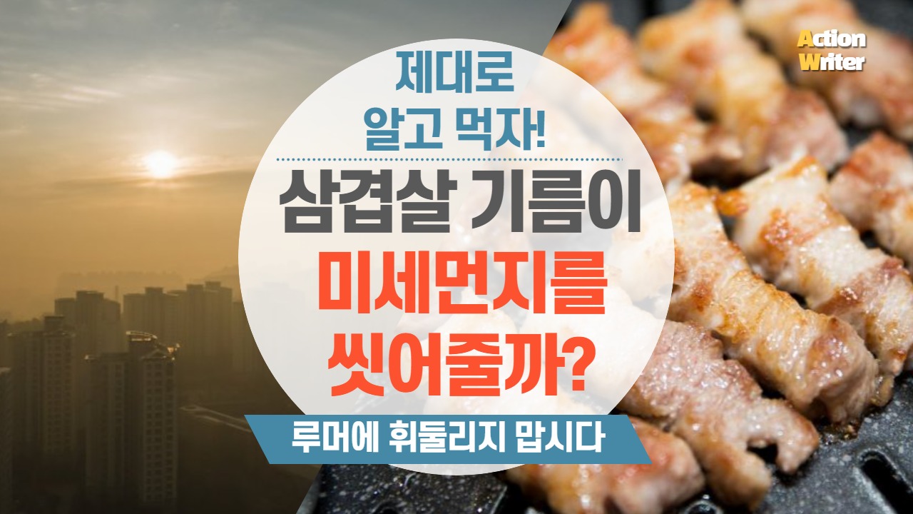  [음식 속설 탐구 #3] 먼지 많이 먹은 날 삼겹살을 먹어야 한다고? 팩트 체크!