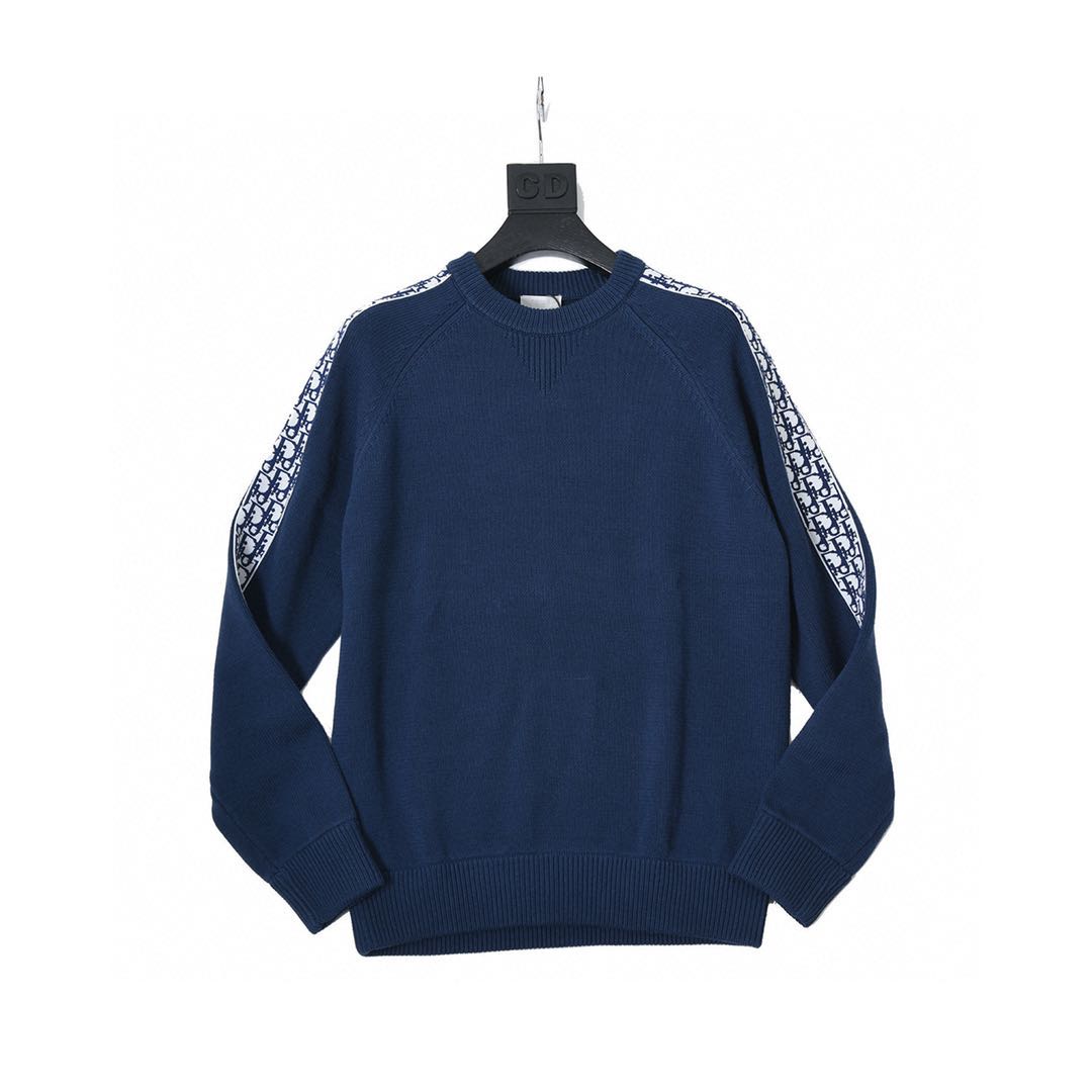  [DIOR] 디올 오블리크 밴드 니트 스웨터 943M672AT072_C585
