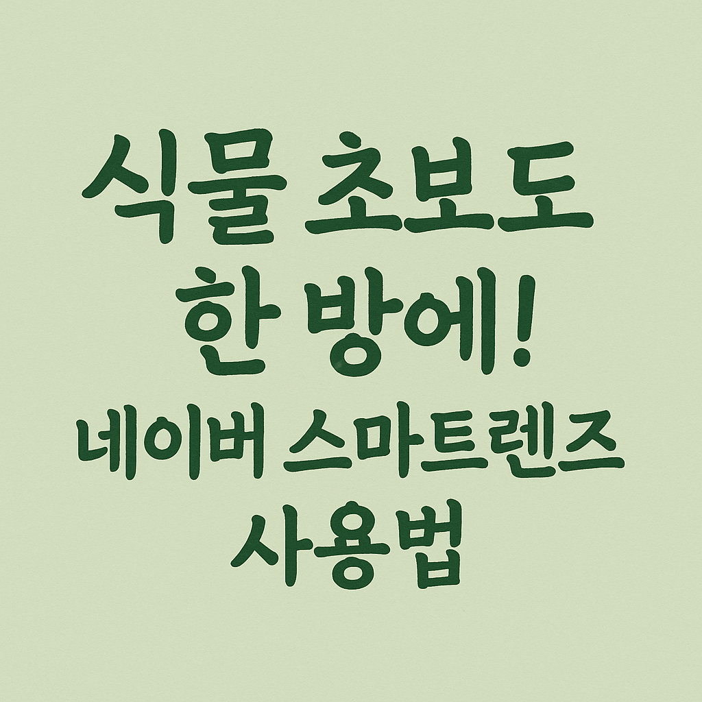 식물 이름 찾기, 네이버 스마트렌즈, 스마트렌즈 사용법, 식물 검색 앱 추천, AI 이미지 검색