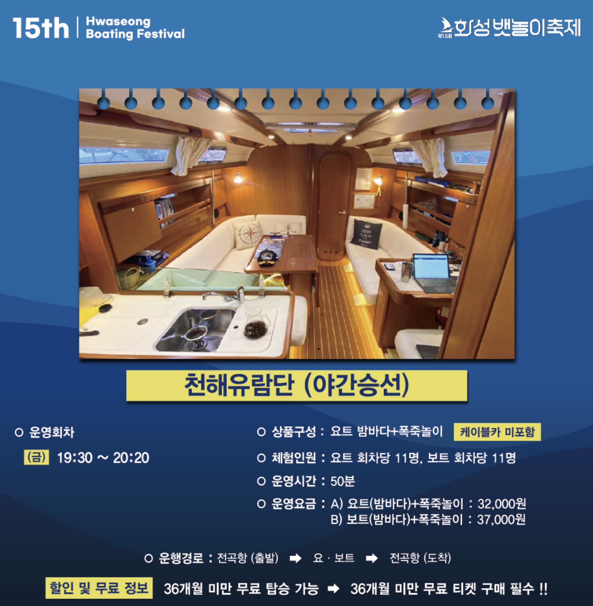 천해유람단 야간승선