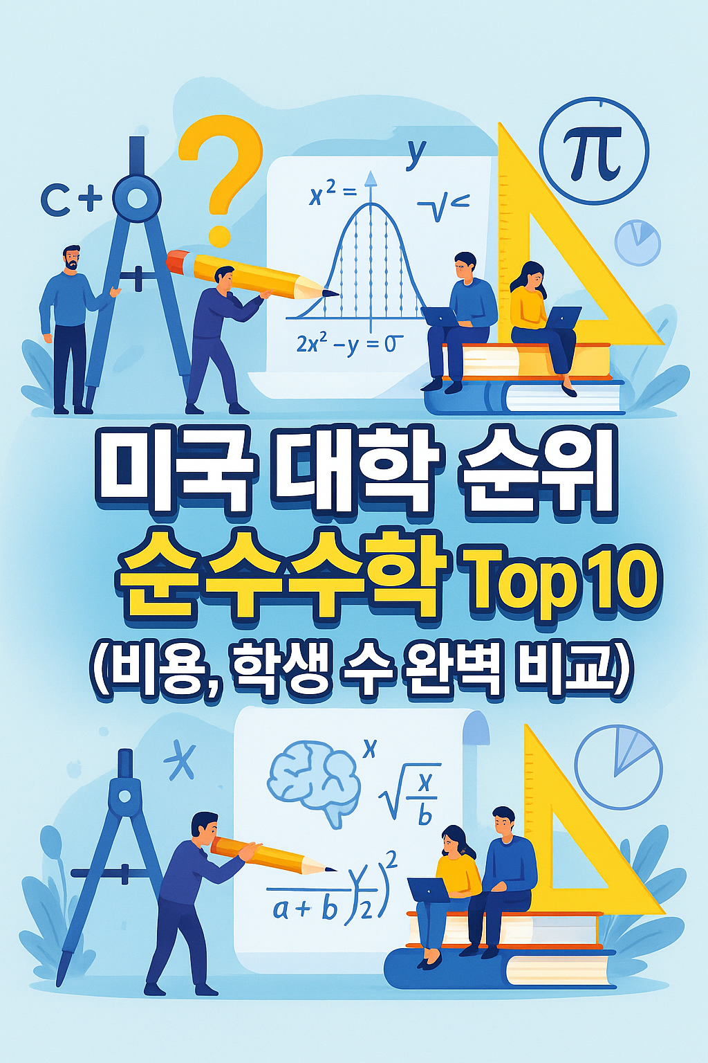 미국 대학 순위-순수수학 전공 TOP 10 (비용, 학생 수 비교) 이미지