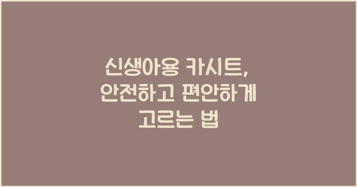 신생아용 카시트