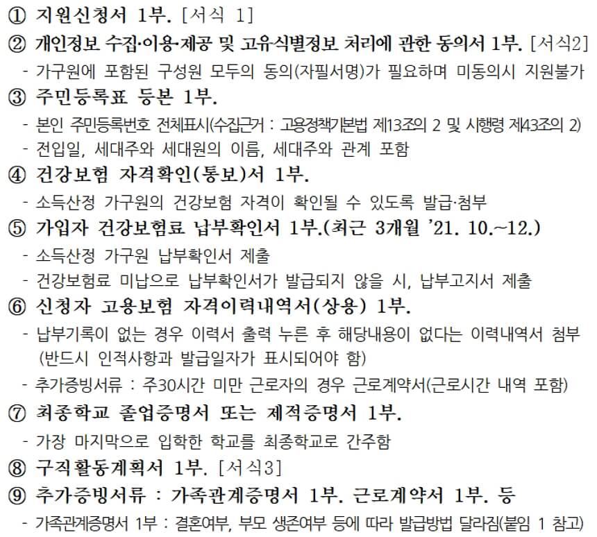 제출서류 안내