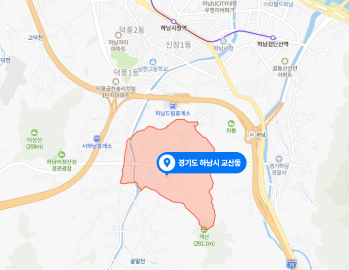 3기-신도시-사전청약-위치-경기도-하남시-교산-지도