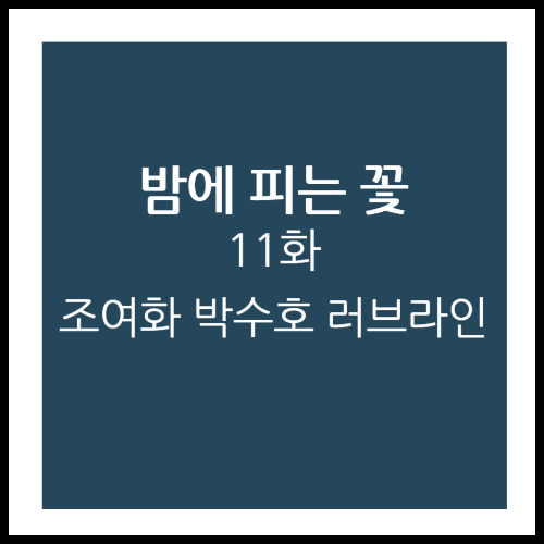 밤에피는꽃 11화 예고와 결말에서 풀어야하는 숙제