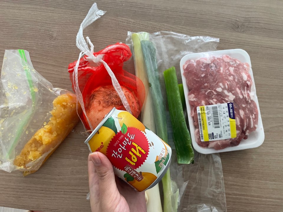 갈배제육 만들 재료 사진
