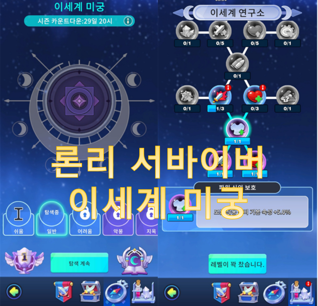  [게임정보] 론리서바이버 신규컨텐츠 이세계 미궁