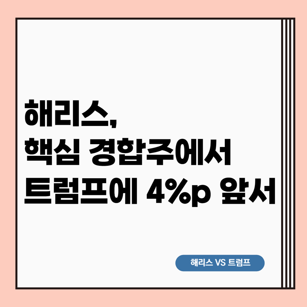 해리스-핵심-경합주-3곳서-트럼프에-4%p-앞서