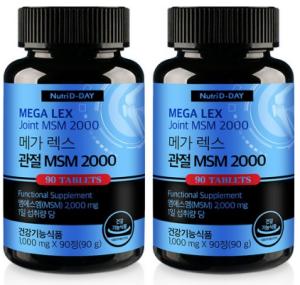 뉴트리디데이 메가 렉스 관절 MSM 2000&#44; 2개&#44; 90g