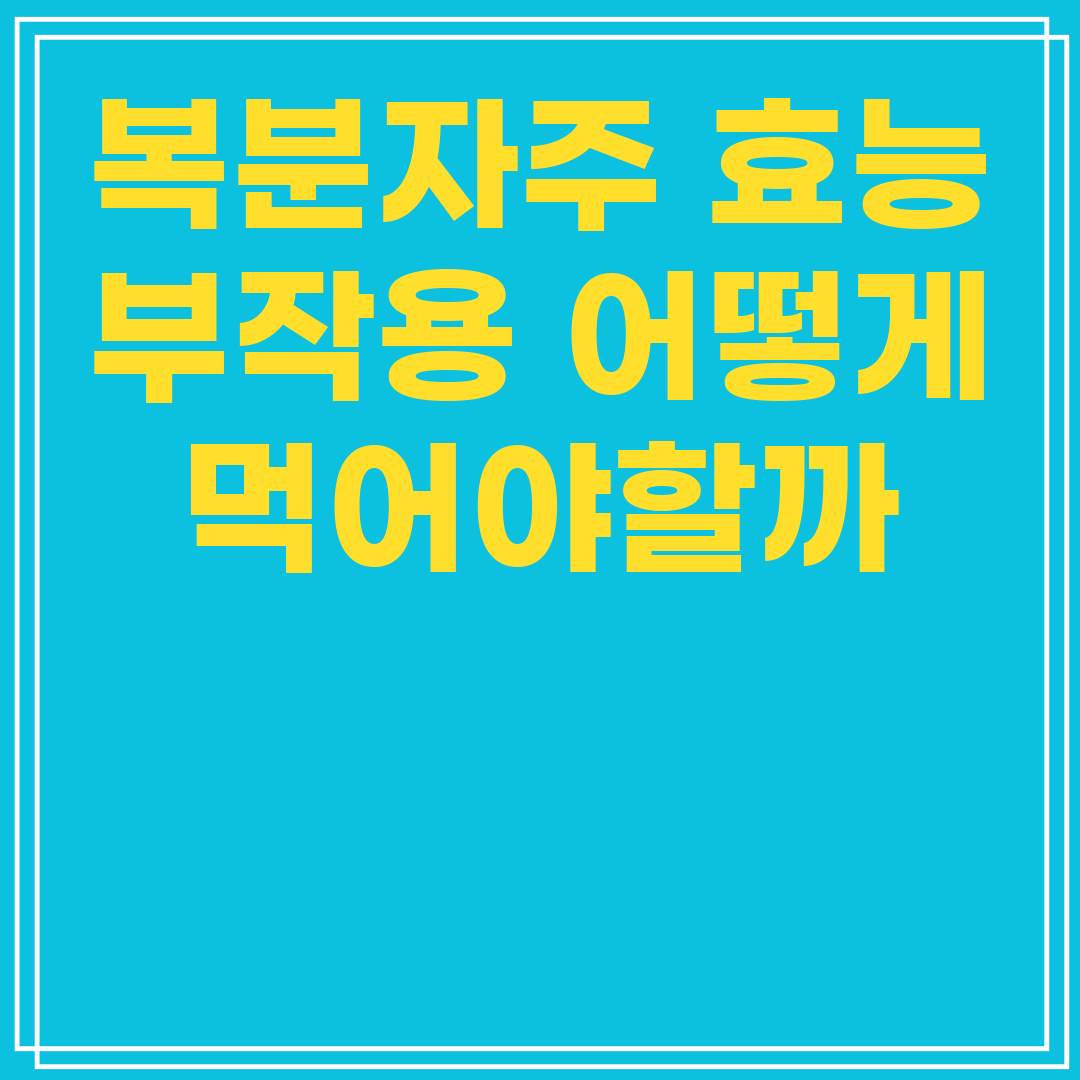 복분자주 어떻게 먹어야 할까? 효능과 부작용 알아보기