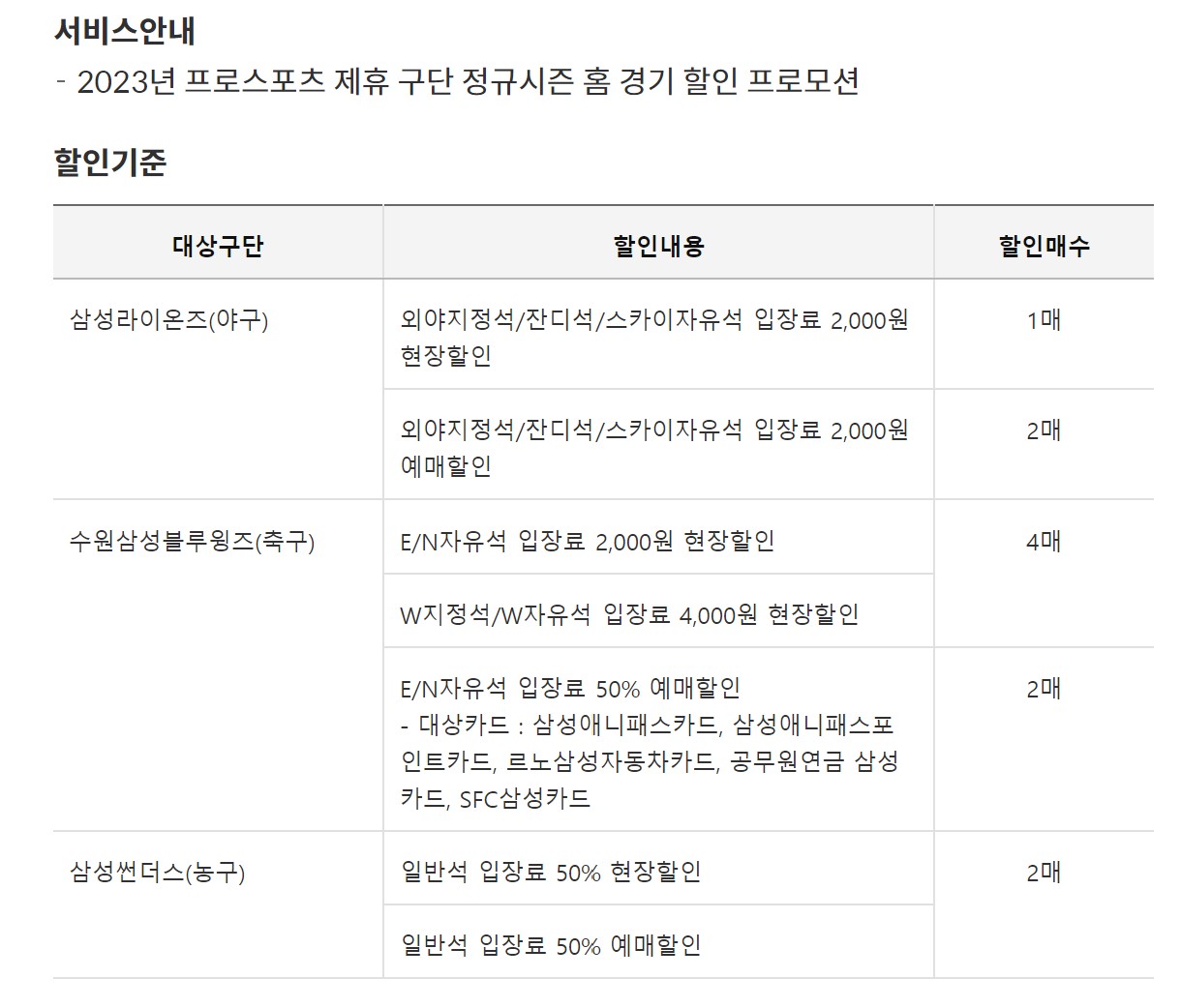 삼성앤마일리지카드-프로스포츠프로모션