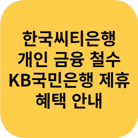 한국씨티은행-철수-개인금융서비스-KB국민은행-제휴-대표이미지