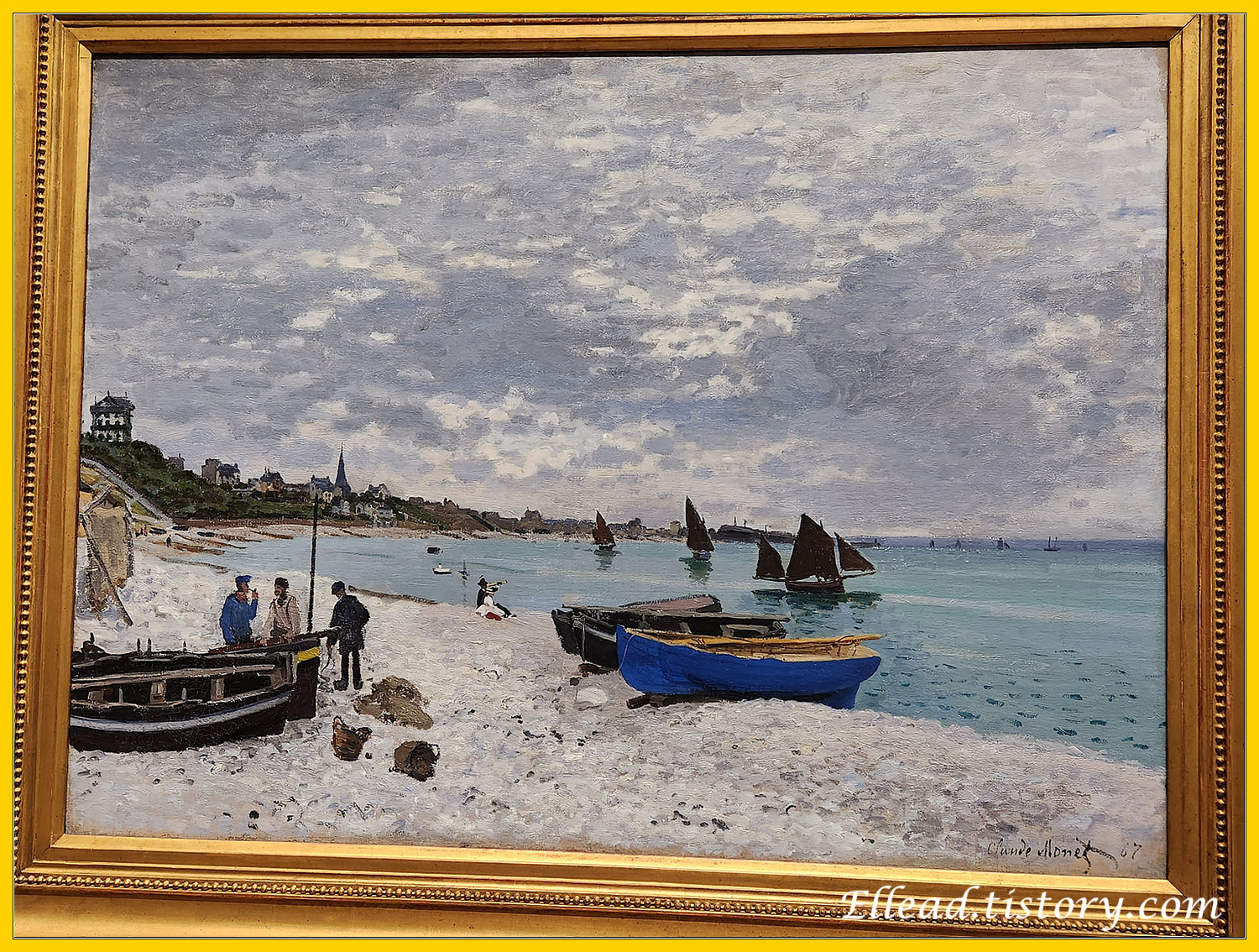 모네 The beach at Sainte-Adresse 2