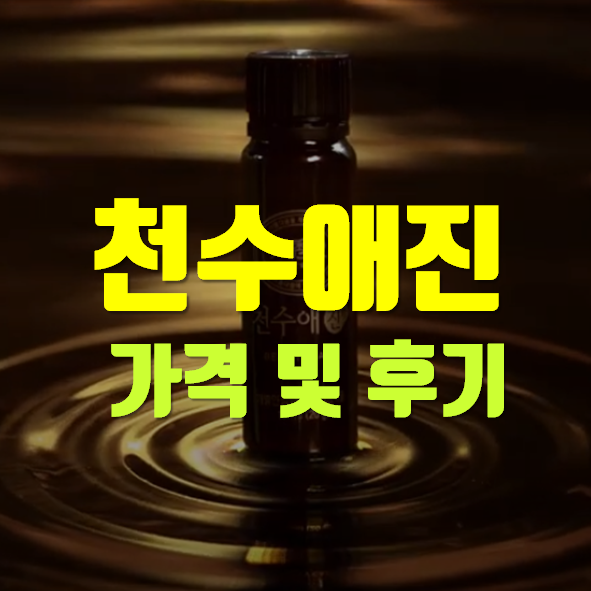 천수애진 가격 후기