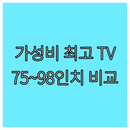 가성비 최고 TV 쇼핑 가이드 75인