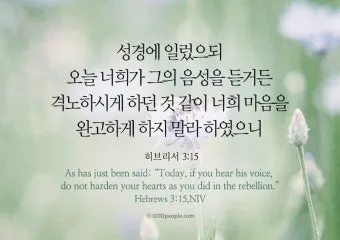 히브리서 3장 하느님의 성경 묵상_7