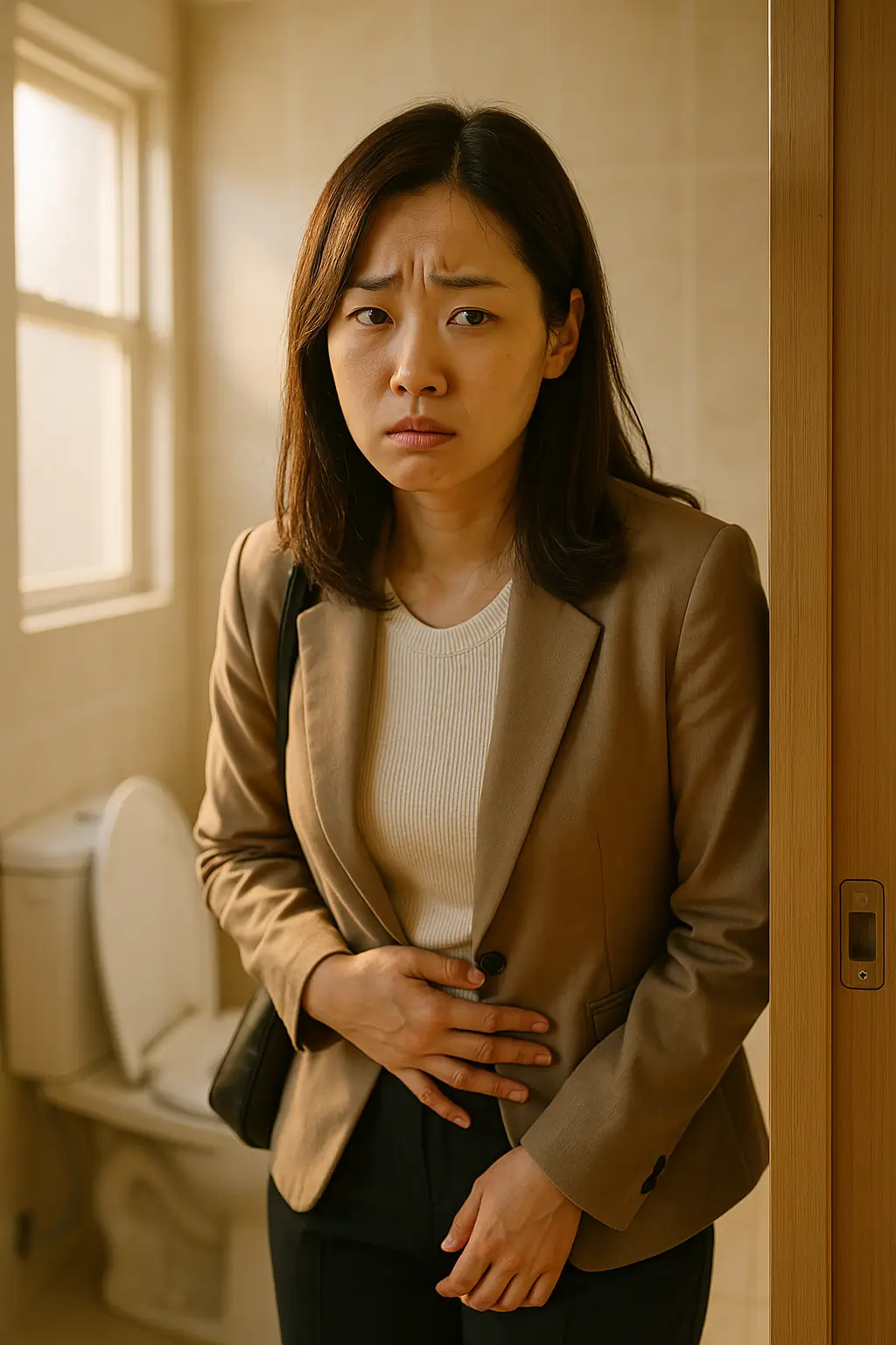 출근 전 변비로 고생하는 직장인