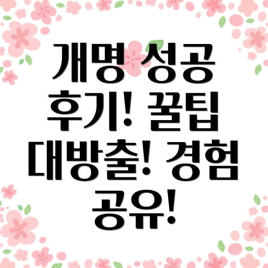 인터넷 개명