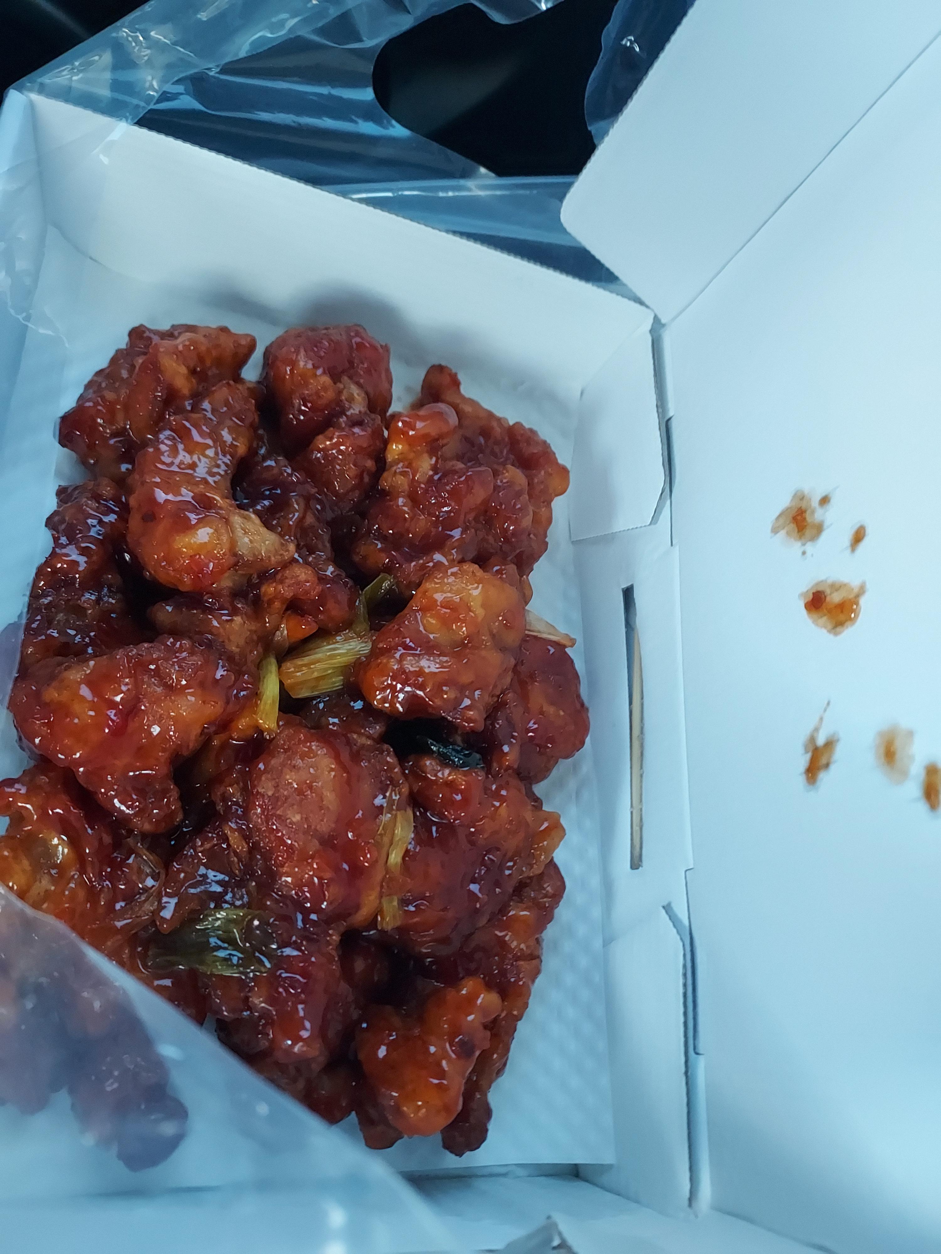  제주 한라닭강정 눈꽃누룽지 솔솔 뿌려먹는 닭강정