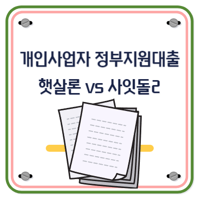 개인사업자 정부지원대출