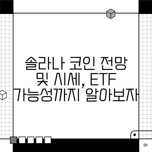 솔라나 코인 전망 및 시세, ETF 가능성까지 알아보자