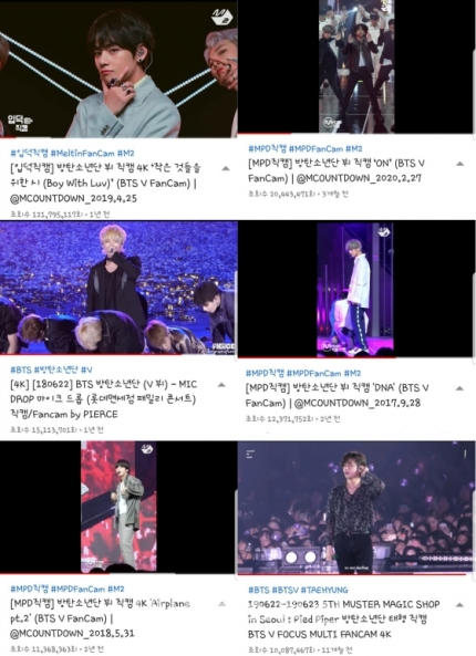  방탄소년단 뷔, 직캠 제왕 K팝 신기록 경신
