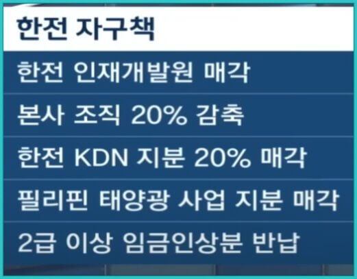 한전 자구책