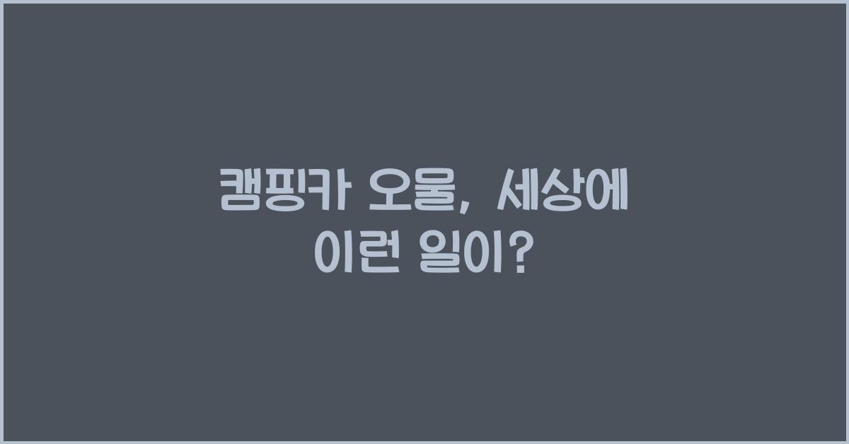캠핑카 오물