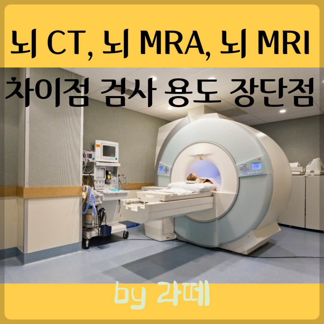 뇌 CT&#44; 뇌 MRA&#44; 뇌 MRI 어떤 증상이 있을 때 찍어야 하나요? 차이점과 검사용도 그리고 장단점에 대해서 알아봅시다.