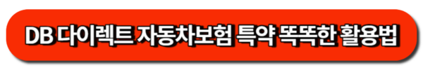 DB 다이렉트 자동차 보험의 스마트한 특약 활용