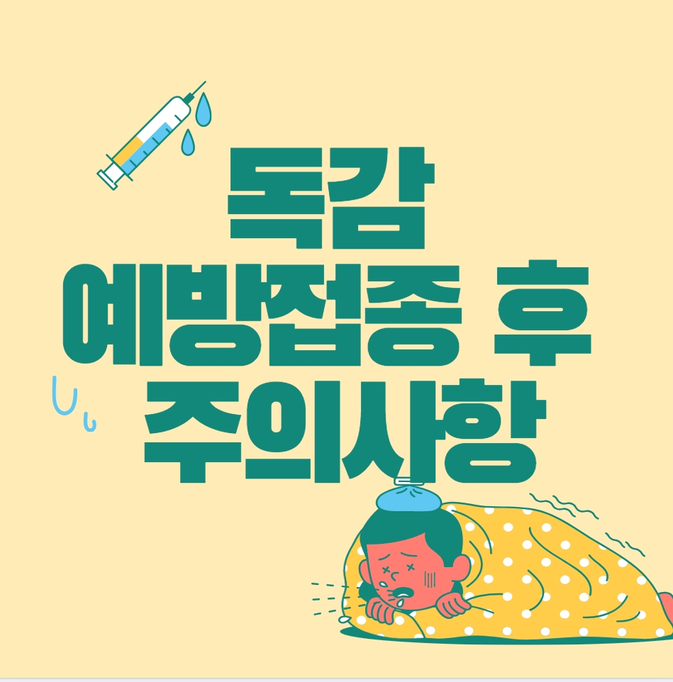 독감 예방접종후 주의사항 총정리