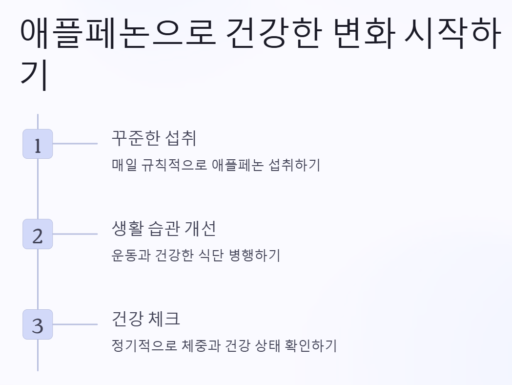애플페논 효능과 부작용, 섭취방법