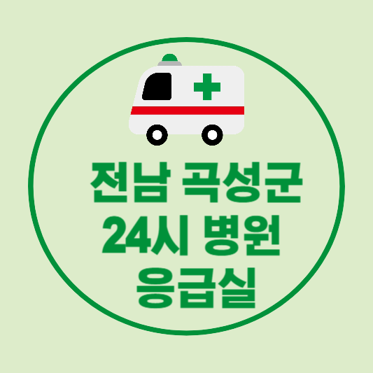 전남 곡성군 24시 병원 응급실