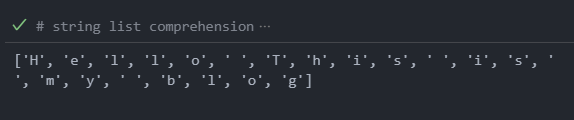 string list comprehension