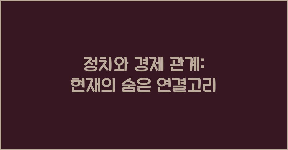 정치와 경제 관계  