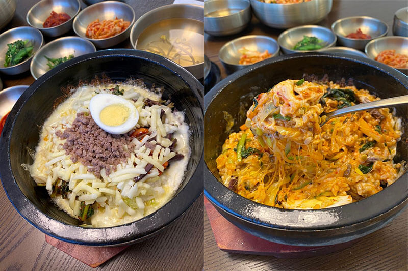 치즈-돌솥비빔밥